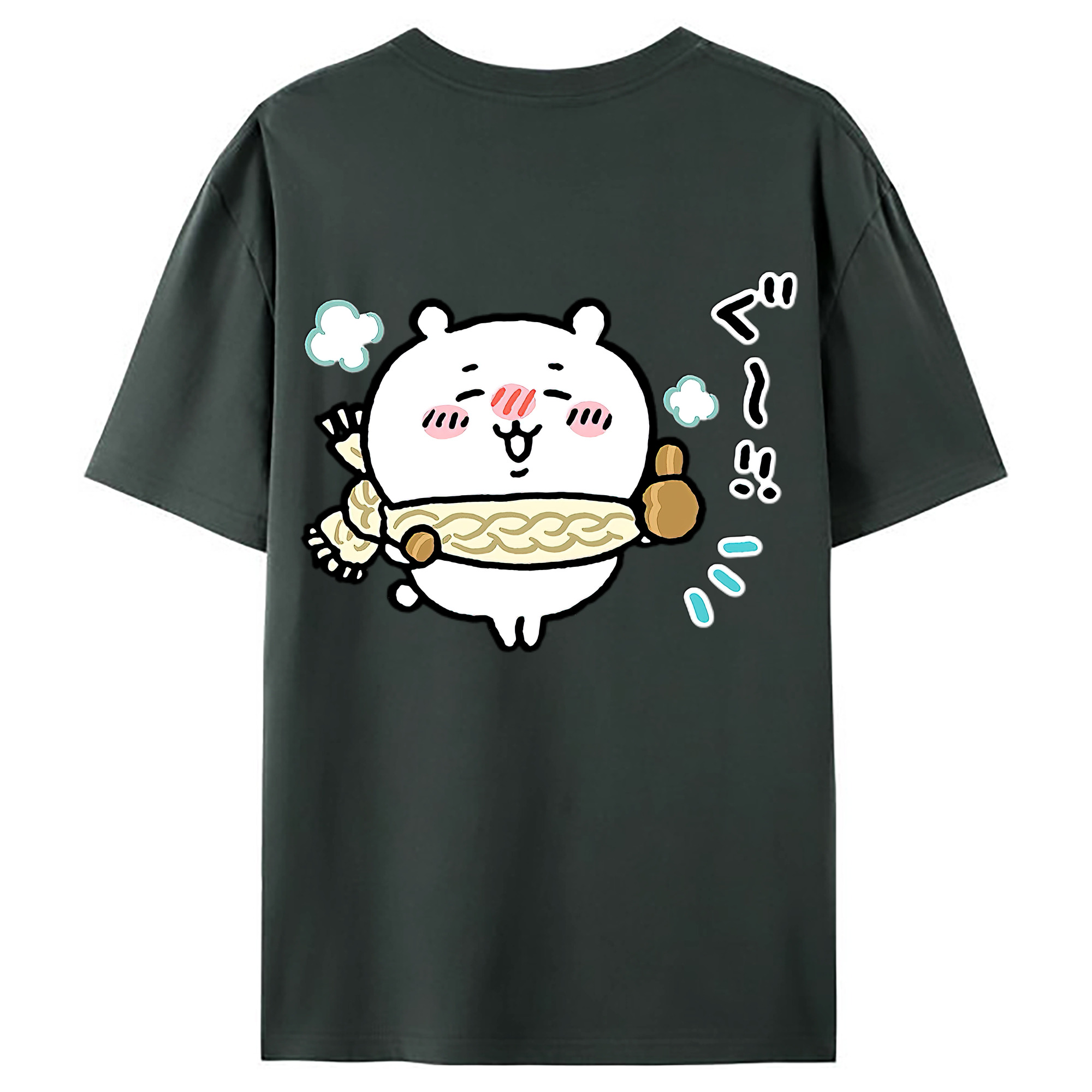 （画像用） ちいかわ ちいかわ Chii-kawa chiikawa 綿100％ メンズ半袖Tシャツ（バックプリント） 通気性